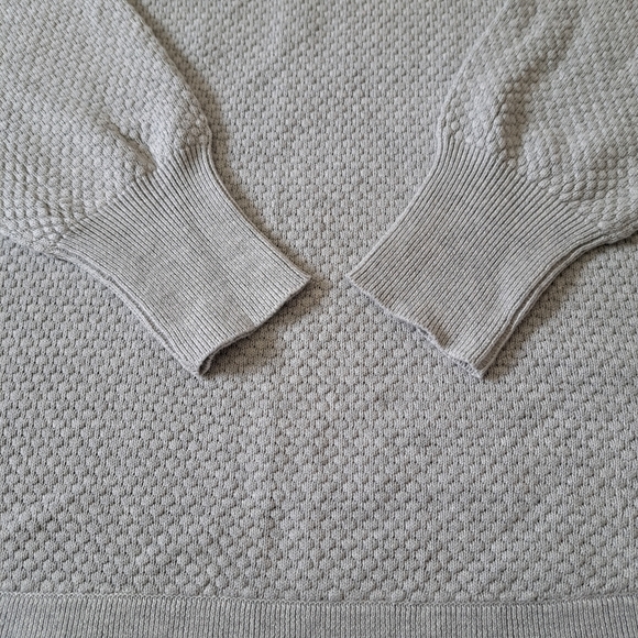 Matty M Honeycomb Sweater Grey Women's Size XL Cotton Neutral - Picture 9 of 12